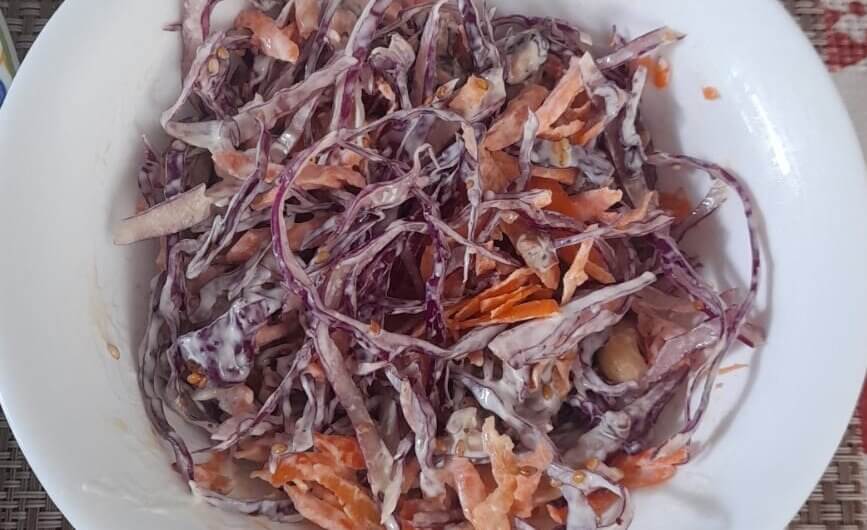 Ensalada de zanahoria y col morada